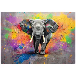 FOTOTAPETE Kinderzimmer Elefant Tiere 300x210