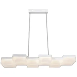 Pendelleuchte Hängelampe LED Deckenleuchte Esszimmerleuchte Metall 30W Weiß