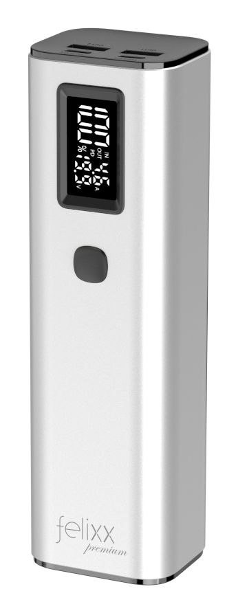 Felixx 20000 mAh Powerbank USB Typ-C Premium (Silber) PBN-20K100-SI