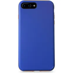 KMP Protective (Apple iPhone 8 Plus), Smartphone Hülle, Blau, Orange