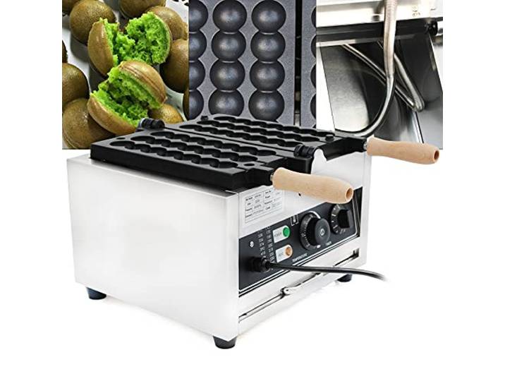 Kommerziell Waffelbissen Bubble Waffle Maker Elektrische Edelstahl Maschine Rotierend Waffeleisen Machine FüR BäCkereien WaffelgeräT Eierwaffel Antihaft Egg Kommerzielle Antihaftbeschichtete
