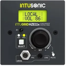 Intusonic HZE11+ Zonen Fernbedienungspanel (Gerätespezifische Fernbedienung, Infrarot), Fernbedienung, Schwarz