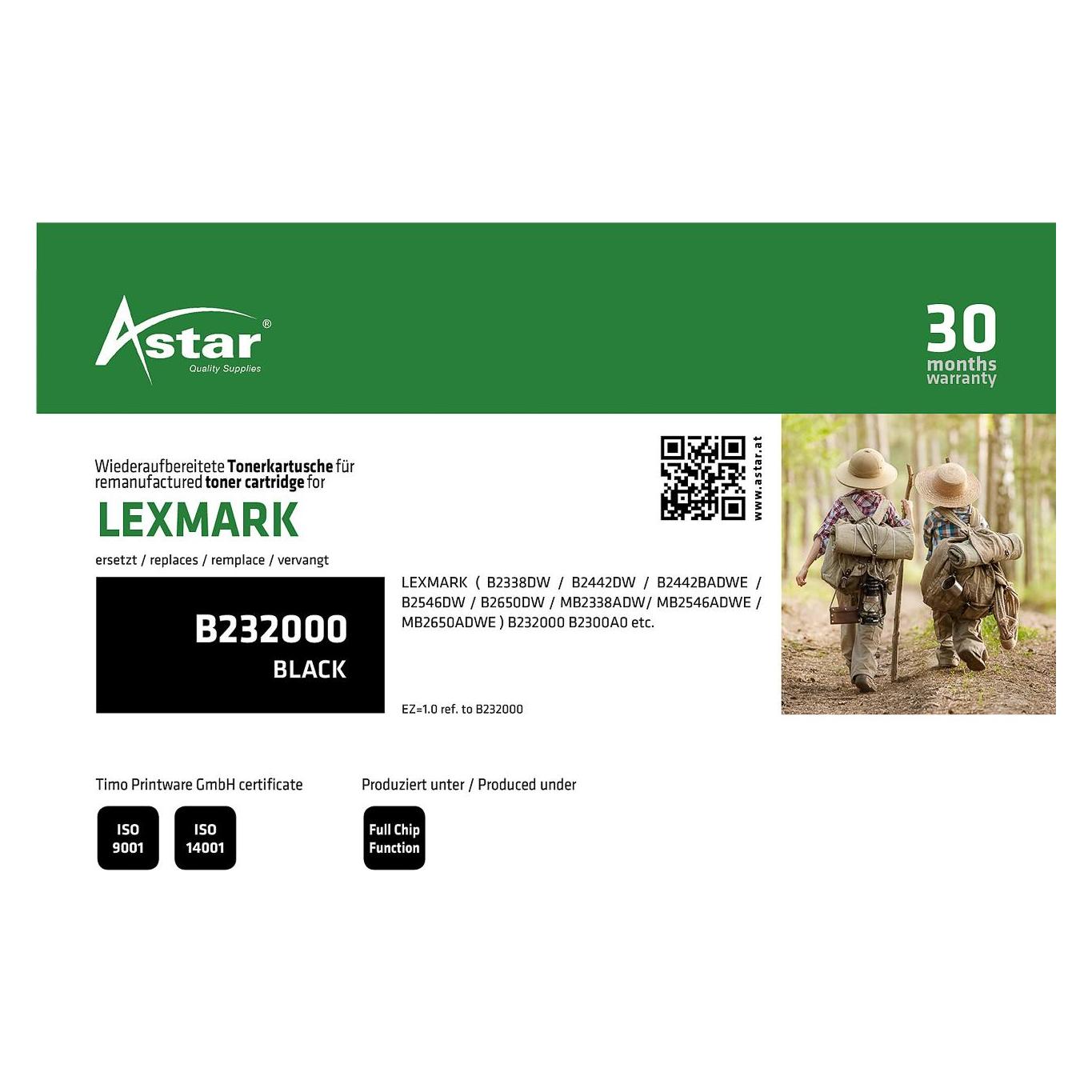 Astar AS20525 LEXMARK B232000 B/MB Toner (AS20525)