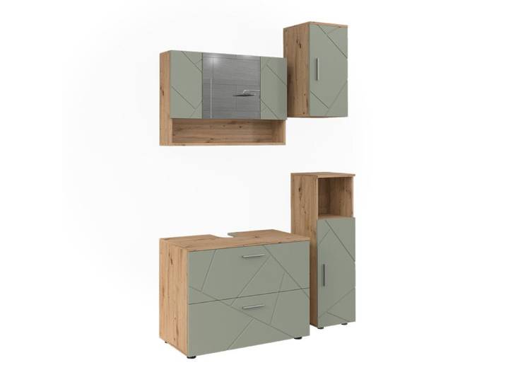 Meubles bain Irma 4 pièces Vert sauge Vicco 59136