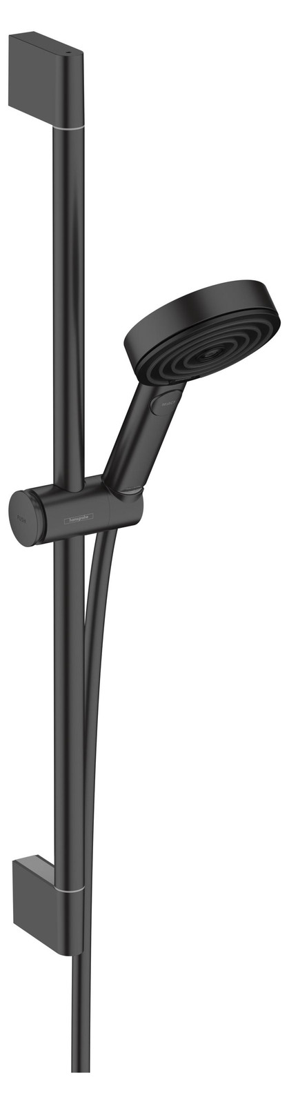 Hansgrohe Pulsify Select S 105 Doucheset, 3-straals met douchearm, Matzwart, Zwart
