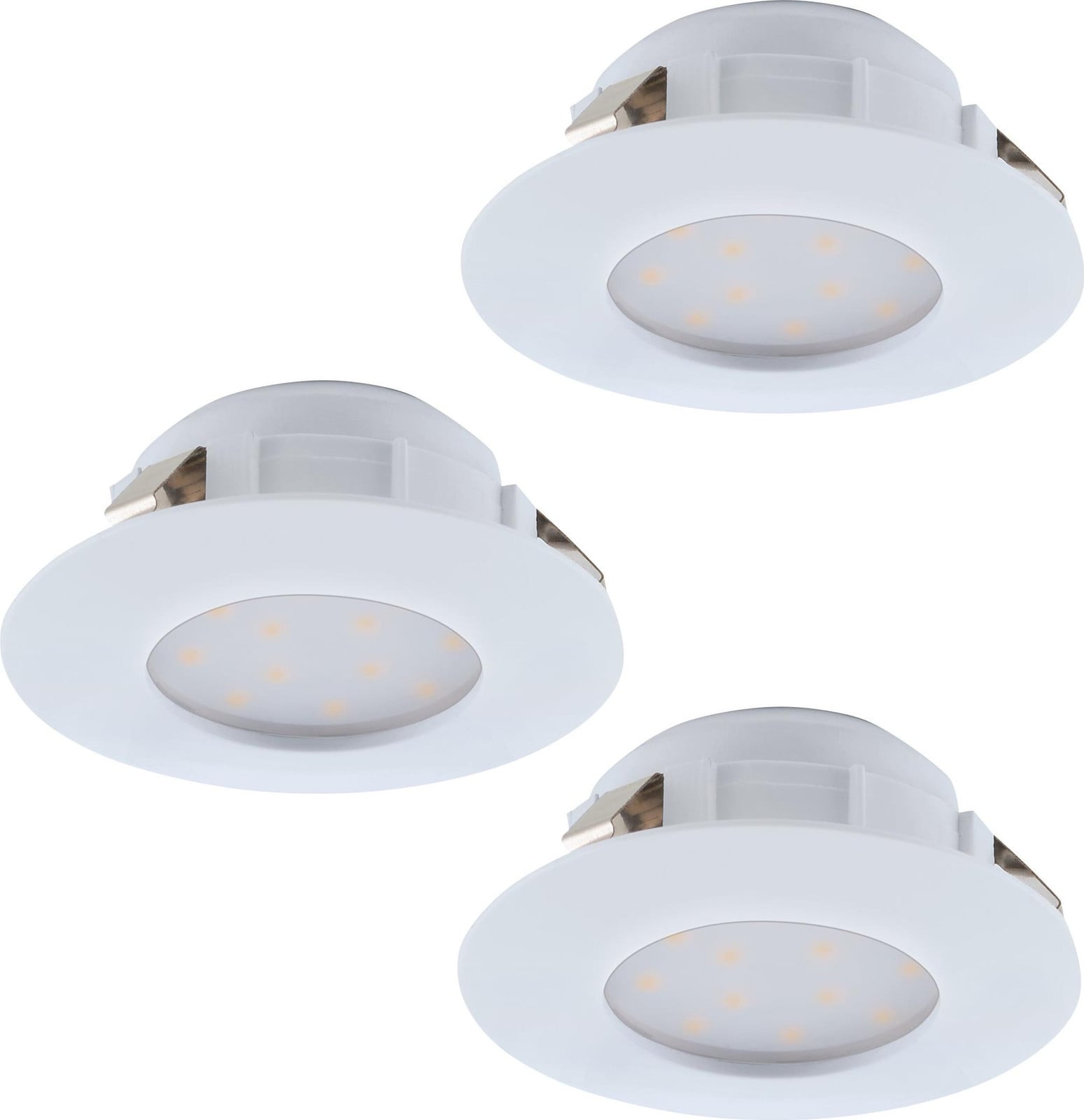 Eglo Pineda Ledspot Inbouwset, 3x6W, 3000K Warmwit, Wit