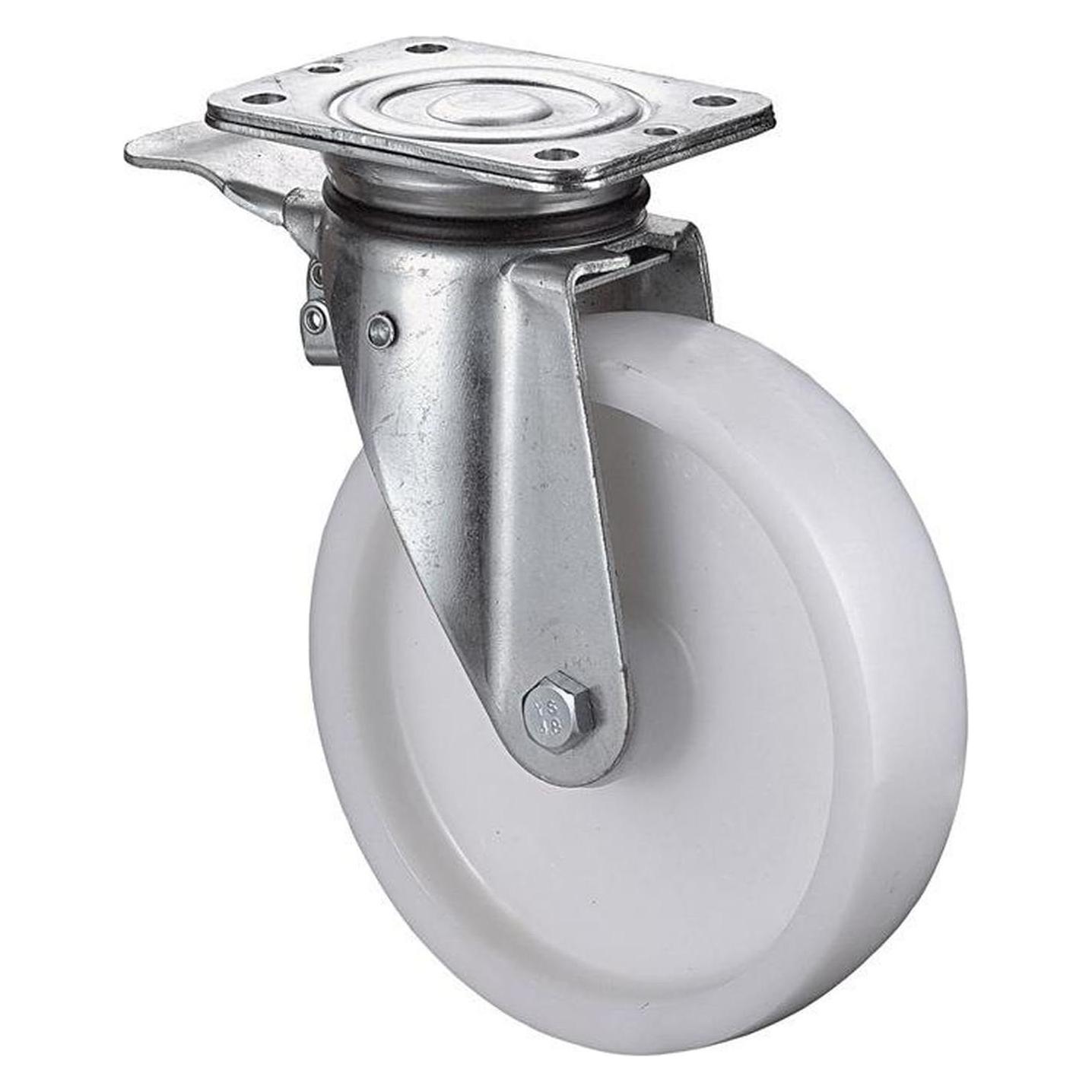 BS Rollen Schwerlastlenkrolle Rad-Ø 100 mm Tragfähigkeit 350 kg mit Feststeller Kunststoff 105x85mm (LB520.B10.101)