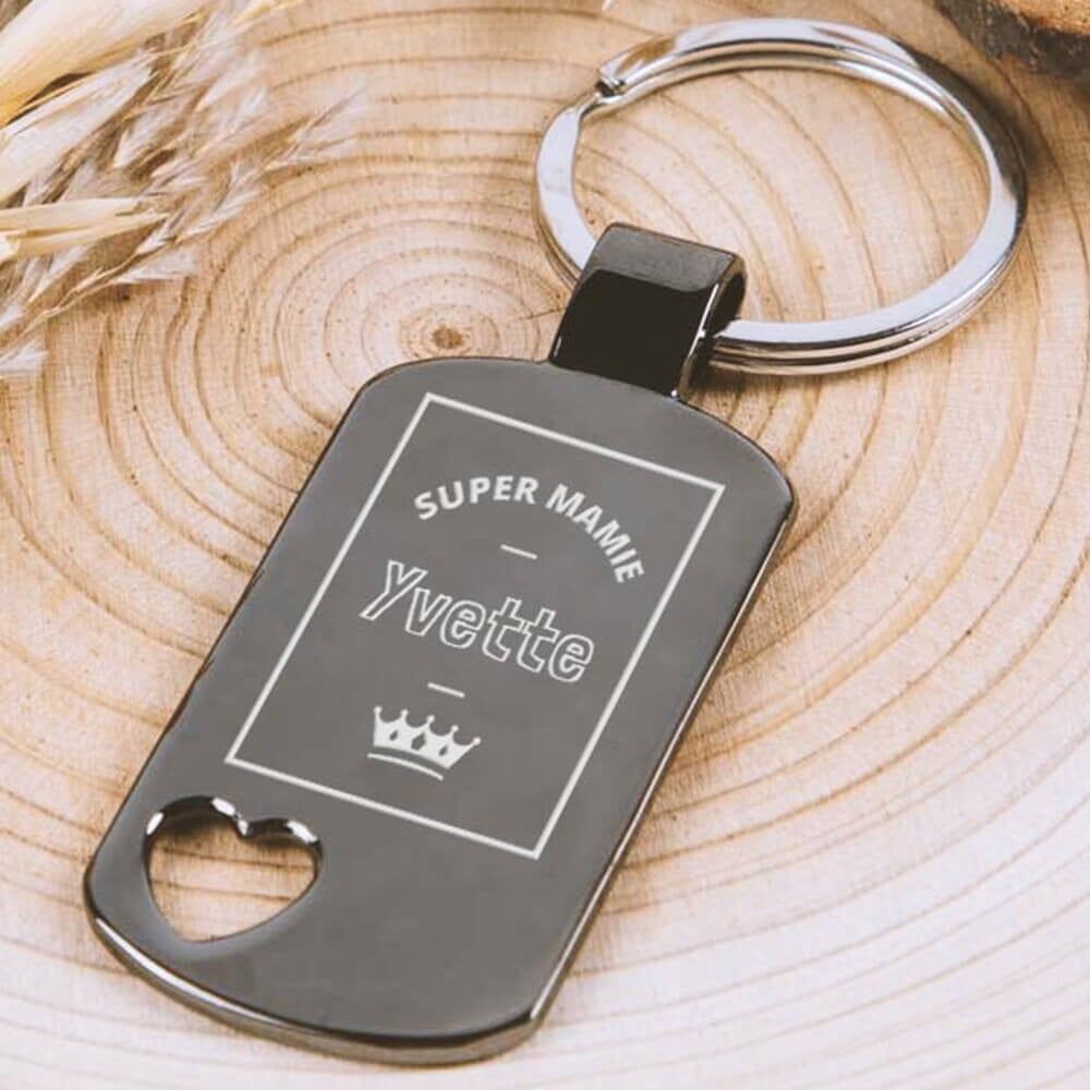 Ocadeau Porte clé Super Mamie gravé