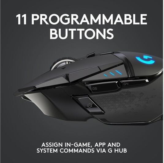 Logitech G502 Hero Lightspeed Wireless Gaming Mouse - Black