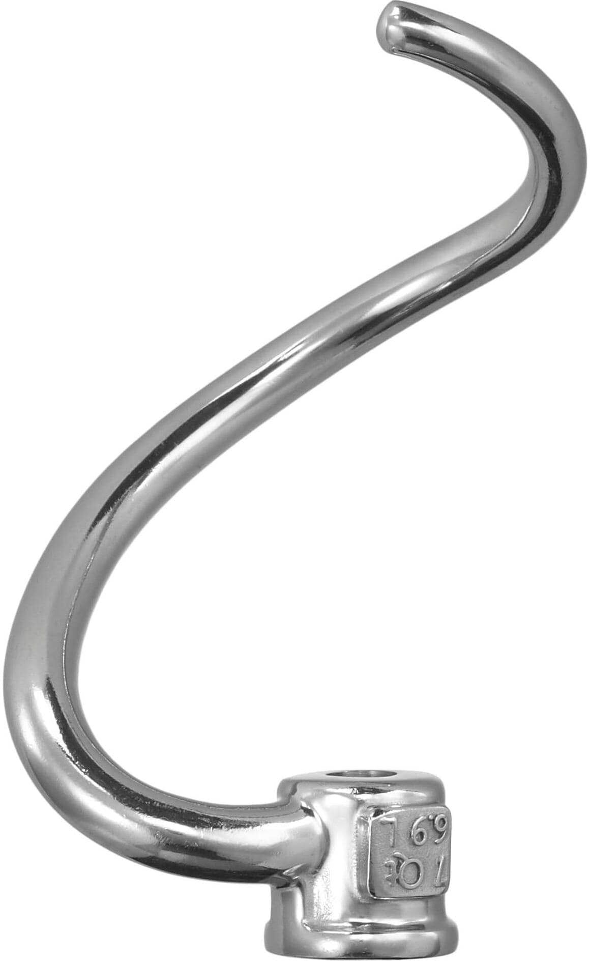 Knethaken KITCHENAID "5K7SDH", silber, Edelstahl, Küchenmaschinen-Rührelemente, Knethaken, Spiralförmiger Knethaken für optimale Teige silber Einheitsgröße