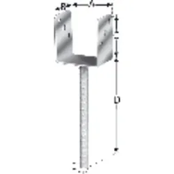 Pfostenträger tzn 121 Import CE