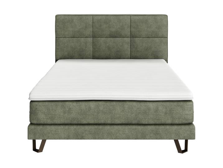 Boxspringbett Cloud grün Stoff 140 x 200 cm