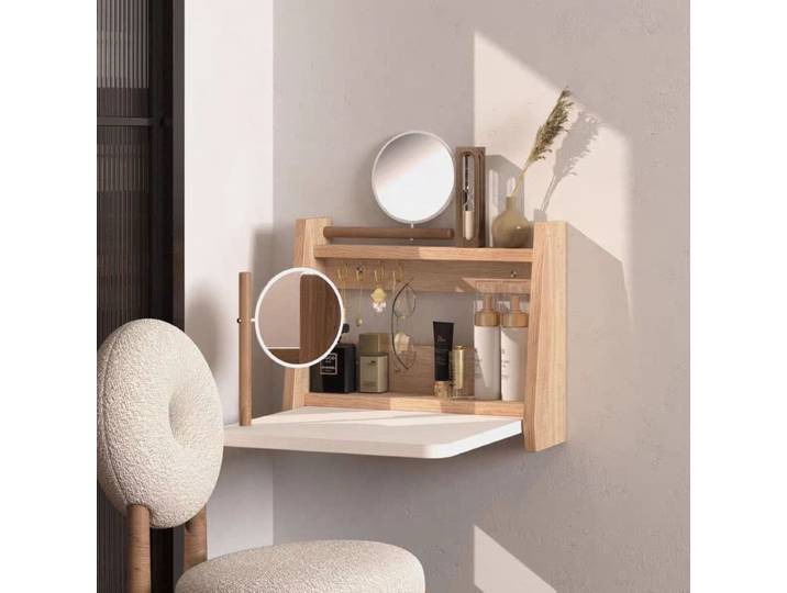 Table de toilette suspendue en bois, tables de maquillage pliantes modernes, bureaux multifonctionnels simples, commodes, meubles de chambre à coucher