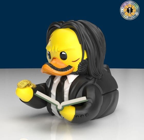 Tubbz Collectibles - John Wick with Book (First Edition) - Mini Action Figure - Black - Collectible Toy