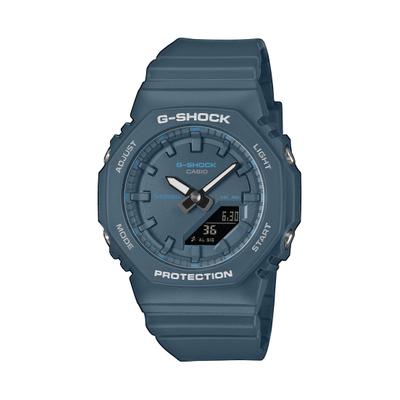 Chronograph CASIO G-SHOCK, blau (graublau, grau, blau), Armbanduhren, Damen, grau, Chronograph, Quarzuhr, Armbanduhr, Damenuhr, Herrenuhr, analog, digital