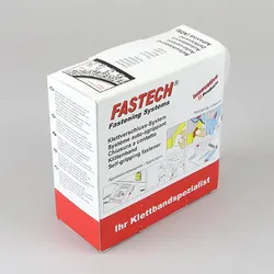 Klettband SET in Spenderbox, 20 mm, 5 m, selbstklebend, schwarz, Kunststoff