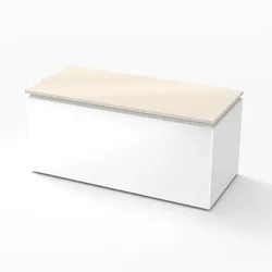 Sanipa Sitztruhe „2morrow“ 1000 × 451 × 451 mm in Weiß (glanz)