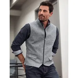 engbers Herren Weste Grau slim fit gemustert Knopfleiste - 56
