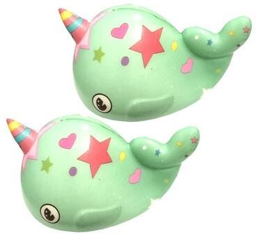 Snug & Styled Whale Slow Rebound Squishy Toy Stress Relief Sensory Decompression Toy green