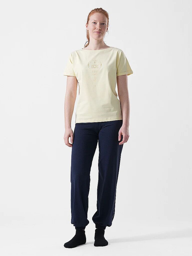 SPIRIT OF OM Damen Yogashirt Eka Padma gelb   S W