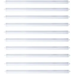 Wannenleuchte LED Feuchtraumlampe weiß Werkstattleuchte Industrie IP65, Kunststoff, 1x LED 48W 5760lm 4000K neutralweiß, LxBxH 150x6,5x5,8 cm, 10er Set