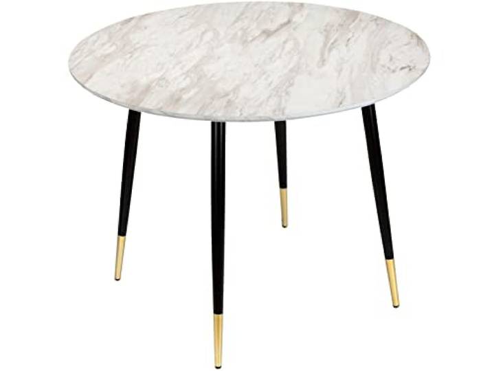 Monza Esstisch für 4 Personen in Marmoroptik D100 cm, schwarz Gold