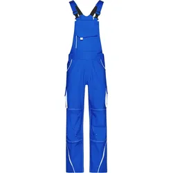 James & Nicholson Unisex Workwear Latzhose Color JN848 royal/white (46)