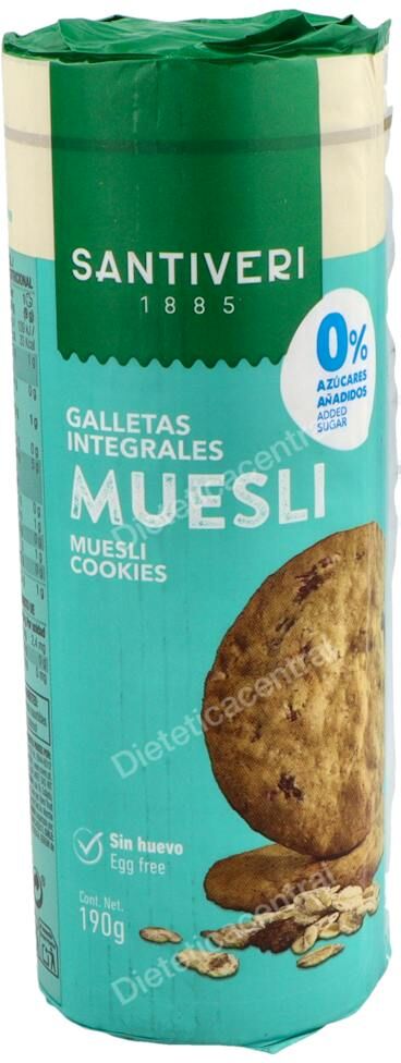 Santiveri galletas integrales muesli 0% azucares 190gr.