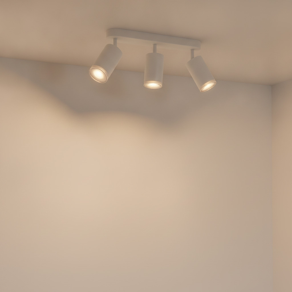 Lyora Opbouwspot Mao 3-lichts wit aluminium