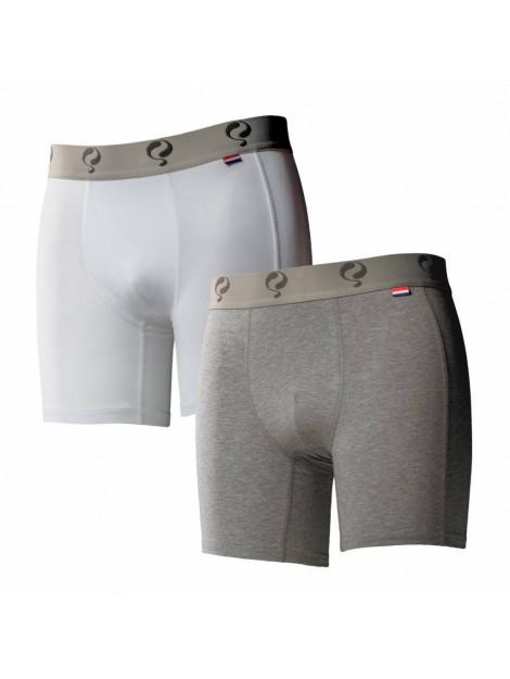 Q1905 Boxer 2-pack white / grey