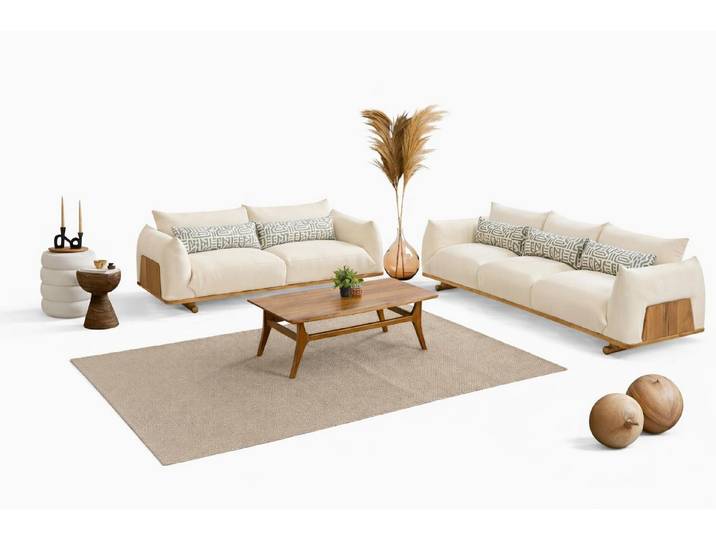 JVmoebel Polstergarnitur Modernes weißes Sofa-Set mit elegantem Design und Komfort