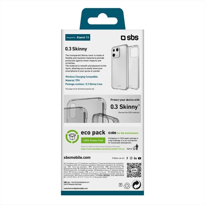 SBS Cover Teskinxi13t Per Xiaomi 13-trasparente