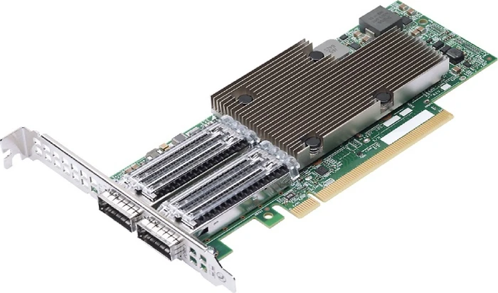 Broadcom NetXtreme E-Series P2100G Netzwerkkarte Dual-Port QSFP56 100 Gbit LP BCM957508-P2100G