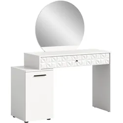 SCHMINKTISCH weiß Hochglanz 117 cm, Kosmetiktisch mit Spiegel