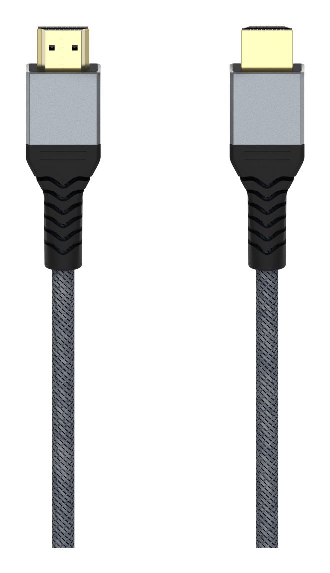 Hama 48 Gbit/s Stecker Gerade HDMI auf HDMI Typ A (Standard) 2 m 305150 (Schwarz/Grau) 00305150