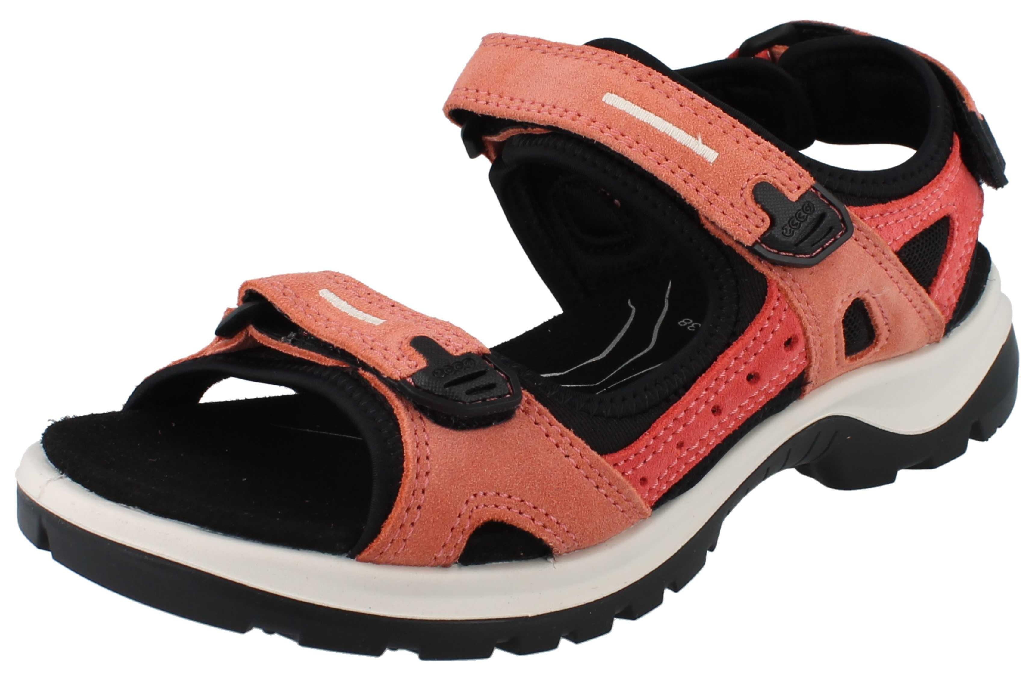 ECCO Damen Offroad Sandale bunt koralle Nubukleder - Größe: 40