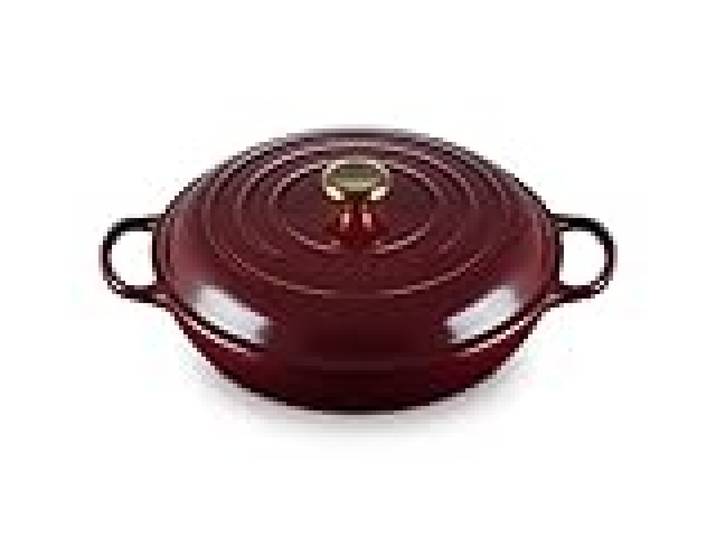 Le Creuset Faitout Signature en Fonte Émaillée, Rond, Ø 30cm, 3.2 L, 5.555 kg, Garnet, 21180309494441