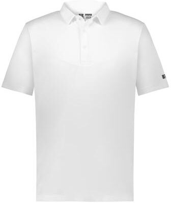 Russell Athletic R10GKM SIDELINE GRID POLO Shirt in White size Small   Polyester