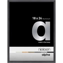 Nielsen Aluminium-Bilderrahmen Alpha  Normalglas / Floatglas / 18 x 24 / Grau