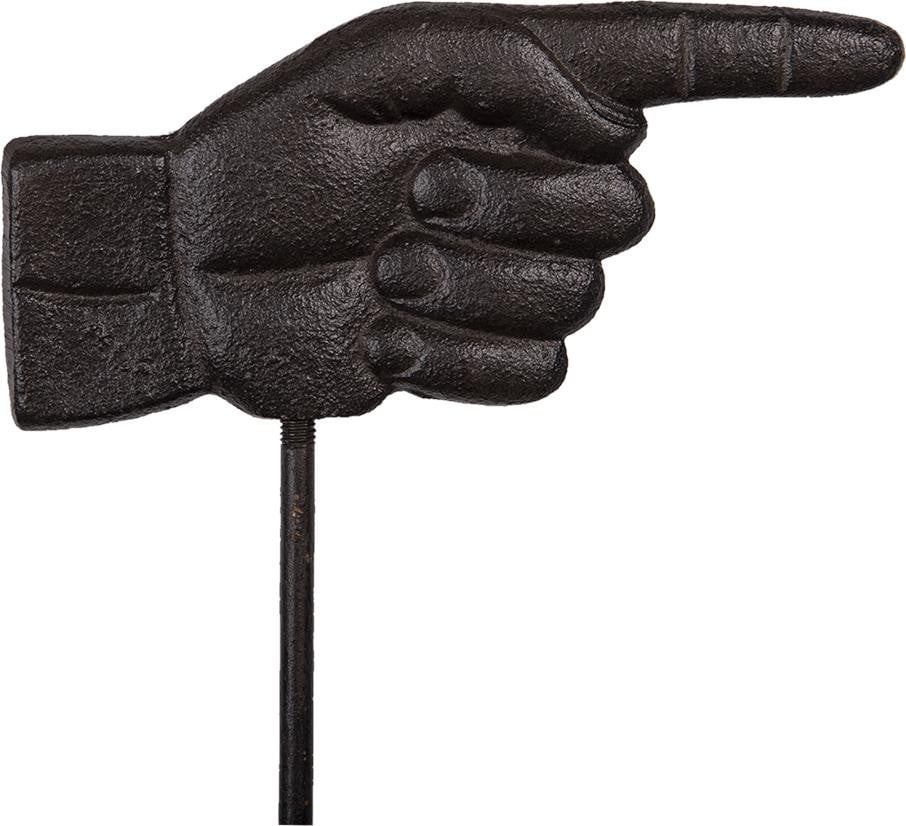 Clayre & Eef Tuinbeeld Hand, Bruin, Metaal, H 88 x B 18 cm