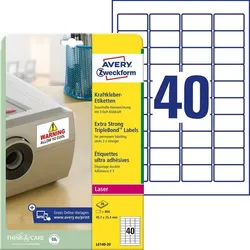 AVERY Zweckform Folien-Kraftklebe-Etiketten 45,7 x 25,4 mm
