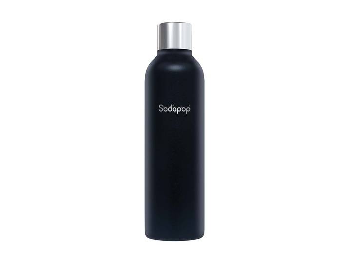 Sodapop Edelstahlflasche Schwarz für Logan & Cooper Pro