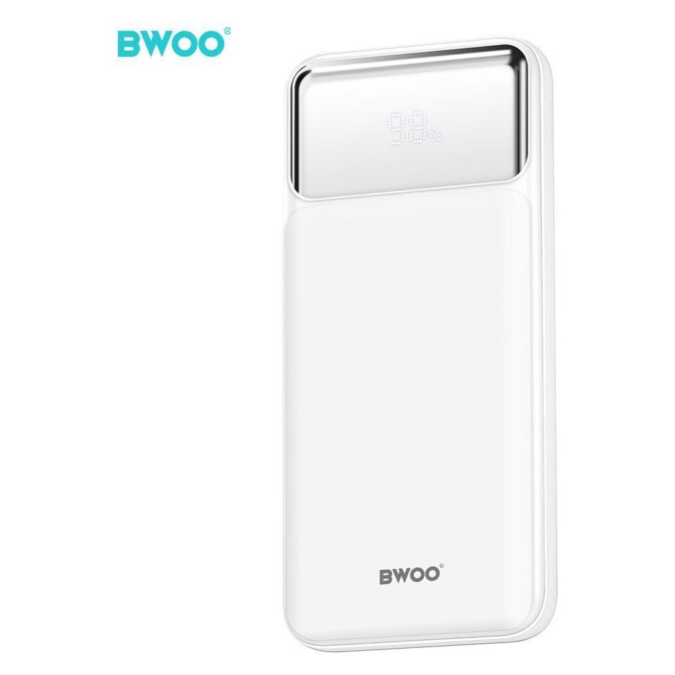 Bwoo Ultra thin 22,5W 10000 mAh power bank, white (10000 mAh, 22.50 W, 37 Wh) (53867446)