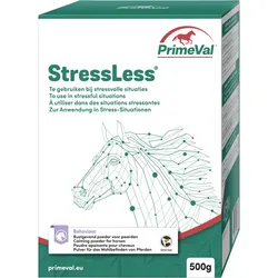 PrimeVal Stressless Pulver für Pferde - beruhigendes Ergänzungsfuttermittel für Stress-Situationen - 500 g