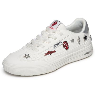Sneaker SKECHERS "ARCH FIT ARCADE-", Damen, Gr. 38, weiß, Lederimitat, kontrastfarbene Details, Schuhe Sneaker, Trendsneaker, Halbschuh, Schnürschuh mit Arch Fit und coolen Badges