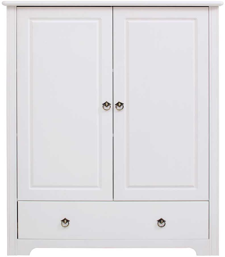 Pharao24.de Highboard in Weiß Kiefer massiv Landhaus Design
