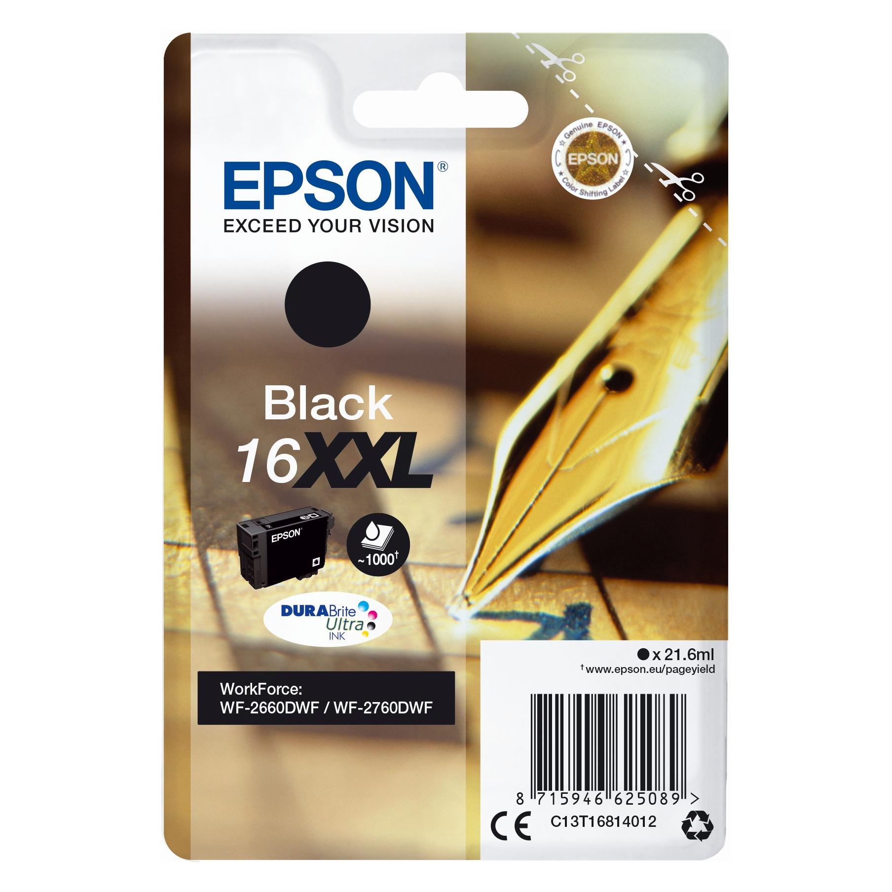 Epson Ink Black, 9ml (BK) (C13T16814010)