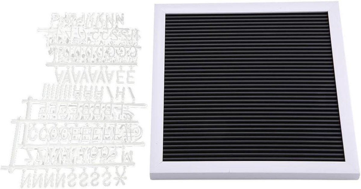 Decoratief Letterbord DIY Berichtbord voor Huisdecoratie inclusief Letters en Cijfers B/D/H: 25 x 1 x 0,5 cm