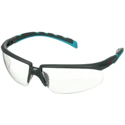 Schutzbrille Solus™ S2001SGAF-BGR grau/türkise Bügel, klare Scheibe