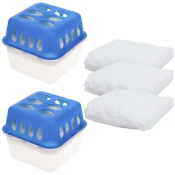 Casativo Luftentfeuchter-Box mit 3er-Nachfüllpack Granulat-Beutel, 2er-Set, Luftentfeuchter, Mehrfarbig